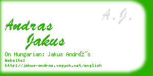 andras jakus business card